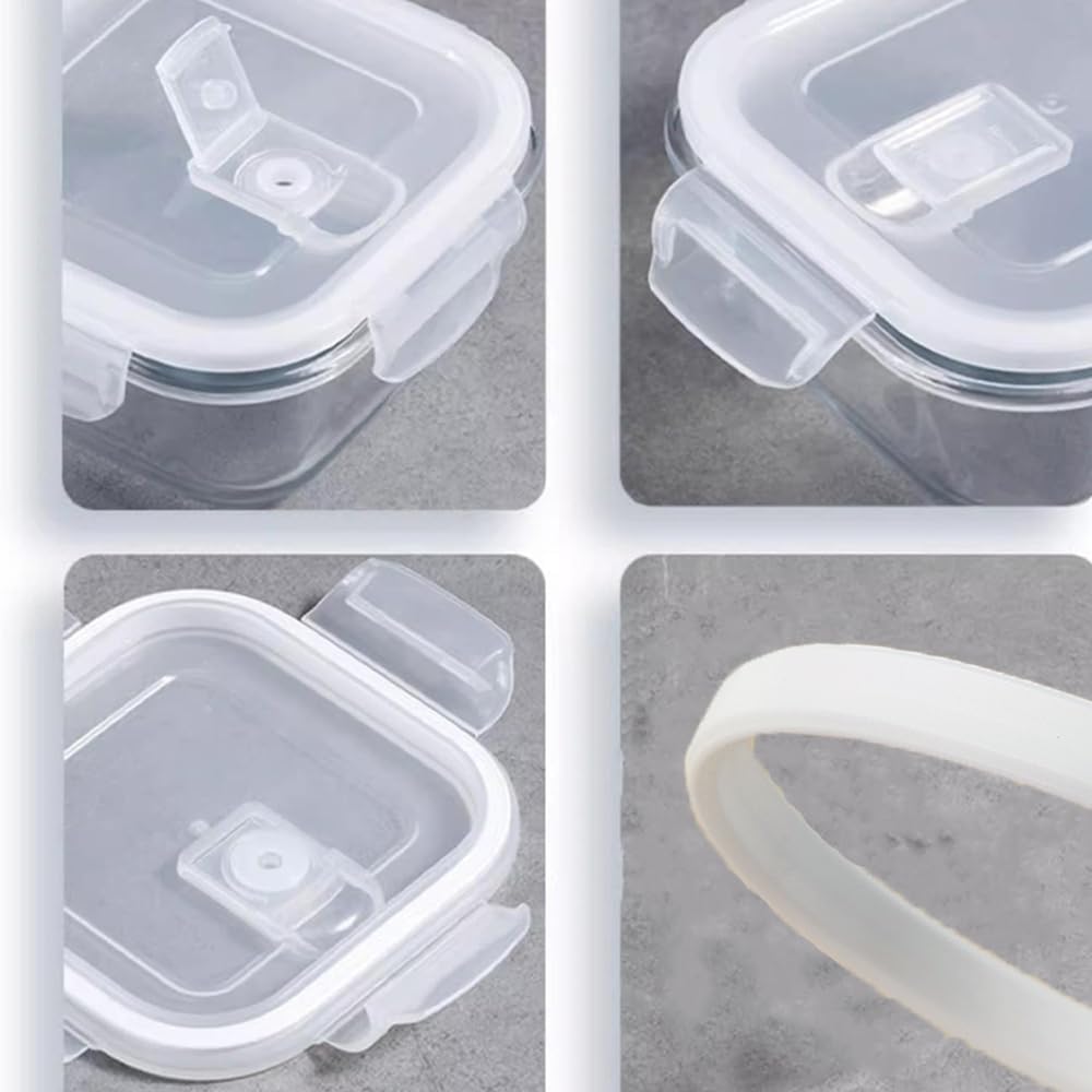 16 oz Glass Food Storage Containers with Lids (4-Pack)