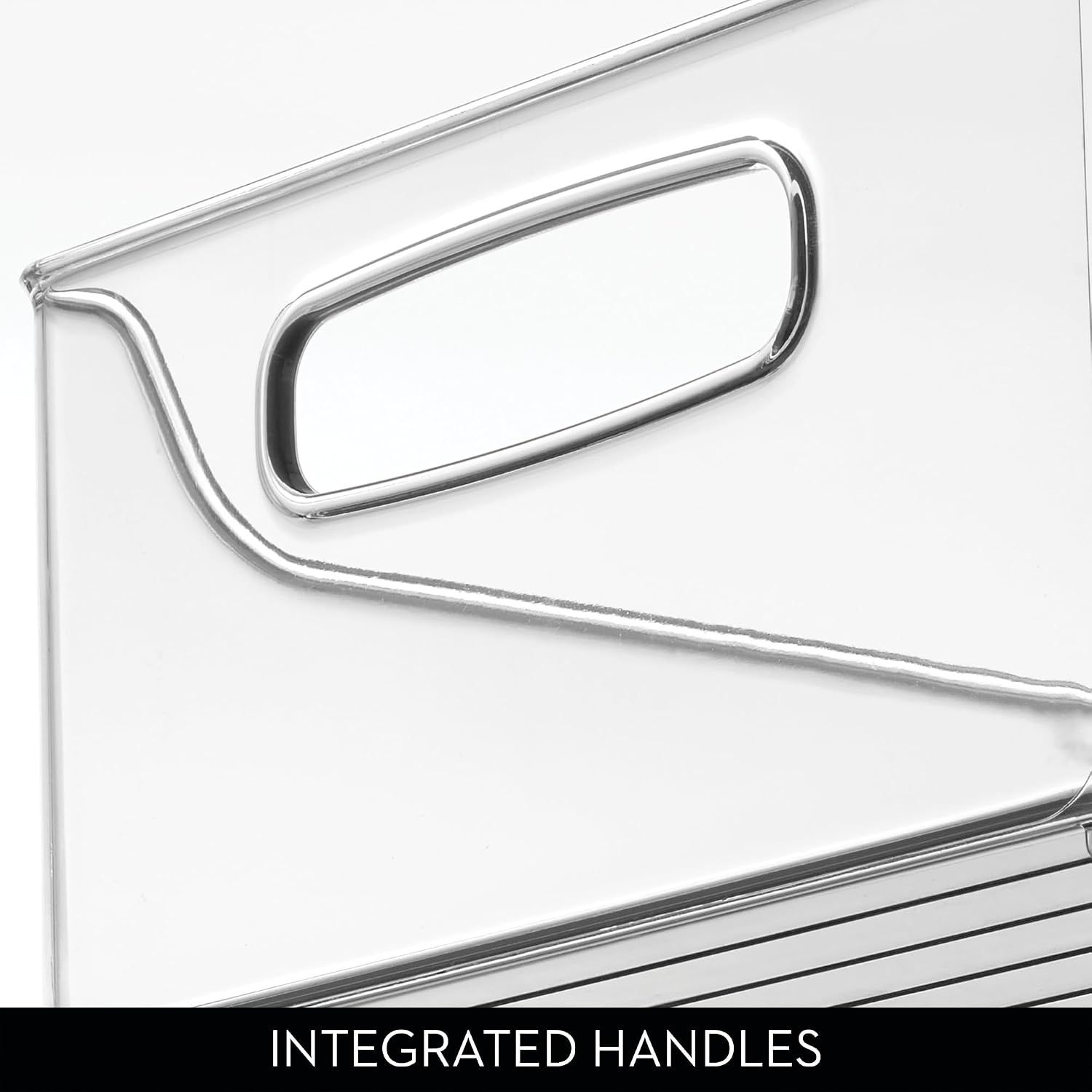Stackable Storage Bin with Handles, Clear | for Pantry or Fridge, Made in USA