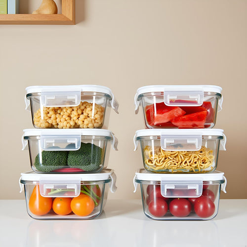 16 oz Glass Food Storage Containers with Lids (4-Pack)